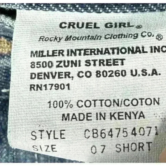 Cruel Girl Relaxed Bootcut Denim Jeans Pocket Blue CB64754071 Women 7 Short - Picture 6 of 7